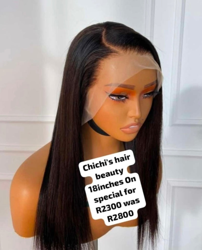 18”Full Frontal straight wig